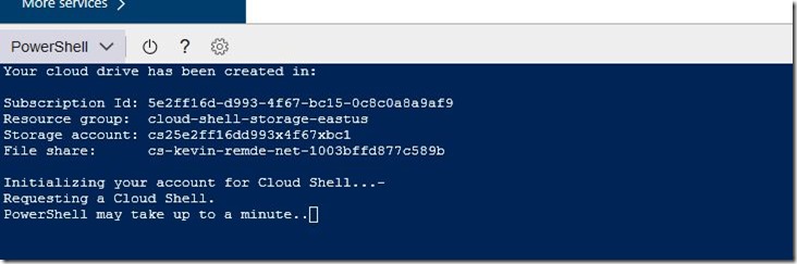 Configuring the PowerShell terminal session for the first time